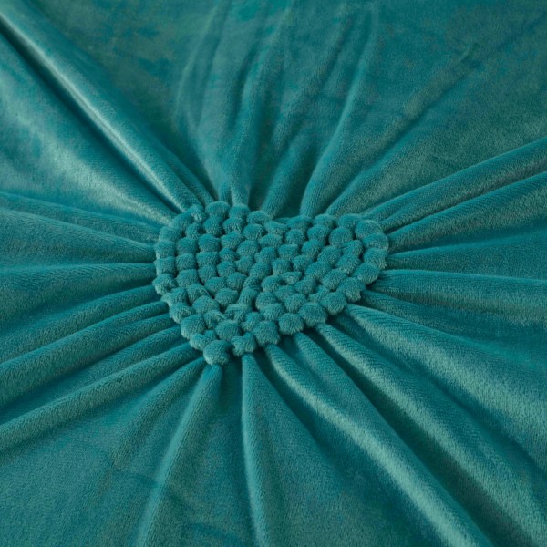 Set Lenjerie de Pat din Catifea, Cu Broderie, 4 Piese, Pat 2 Persoane, Turquoise, LCI-048