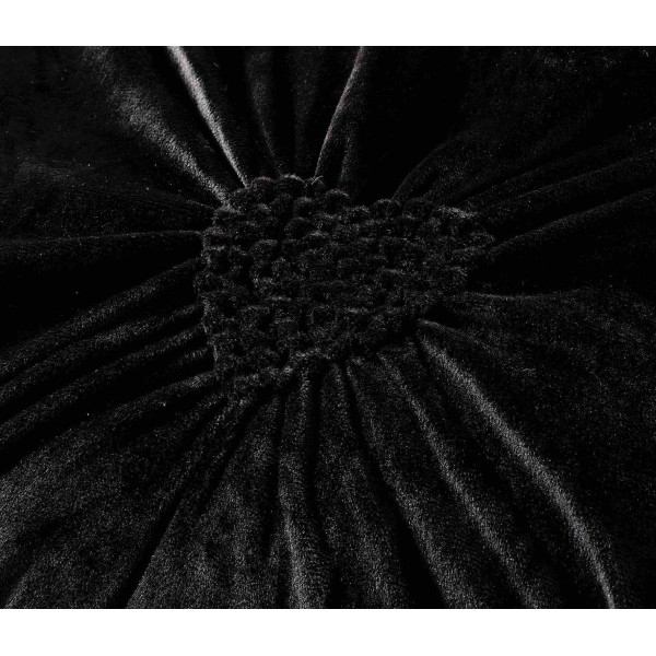 Set Lenjerie de Pat din Catifea, Cu Broderie, 4 Piese, Pat 2 Persoane, Negru, LCI-047