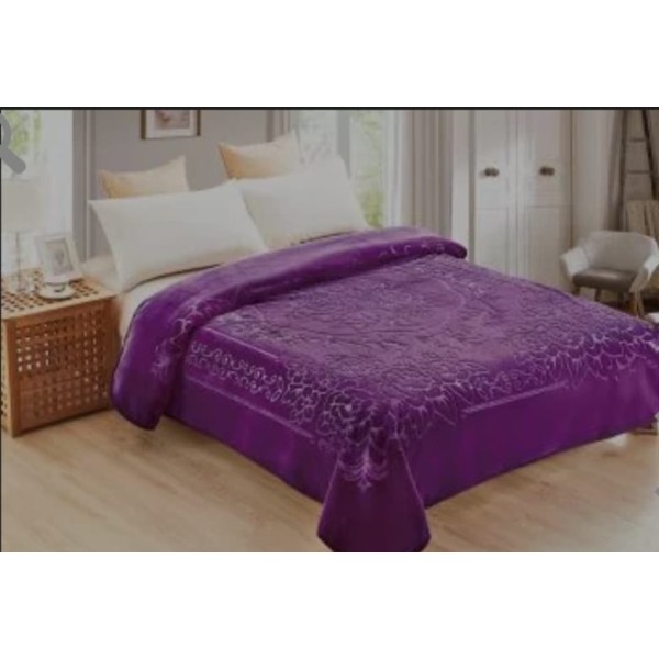 Patura Cocolino dubla si pufoasa perfecta pentru sezonul rece 160 x 220 cm, Mov, PCSU-06