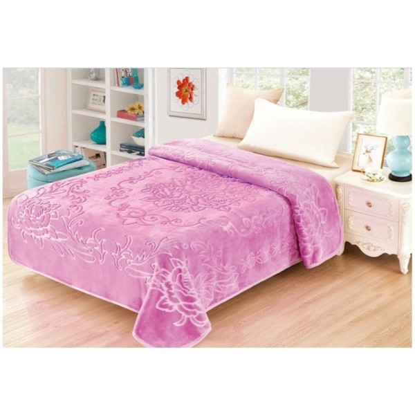 Patura Cocolino dubla si pufoasa perfecta pentru sezonul rece 200 x 230 cm , Lila, PCDU-005