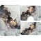 Set 3 Covorase Baie Antiderapante, Alb-Negru, ceramica, CAM-081
