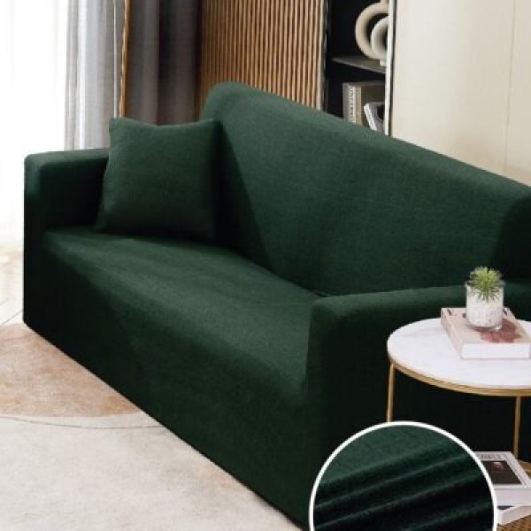 Husă elastică canapea 3 locuri – material premium, protecție și reîmprospătare rapidă, Verde, HCM-079
