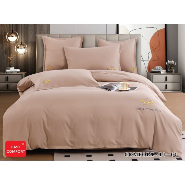 Lenjerie pat dublu, bumbac fin, 6 piese, brodata, Maro, LFB-033