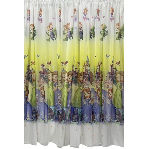 Draperie Satinata pentru camera copilului, PRINTESE, Multicolor, DPC-005