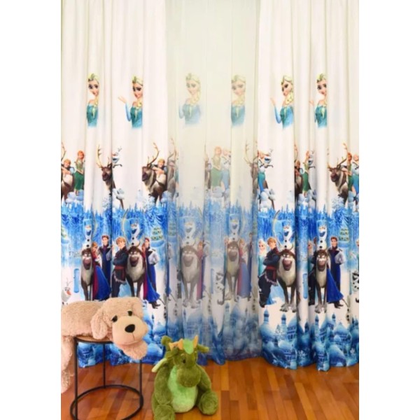 Draperie Satinata pentru camera copilului, ANA si ELSA, Multicolor, DPC-002
