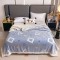 Pătură Cocolino cu blăniță 200x230 cm – moale, călduroasă și premium - Blue, model romburi, PBC-073