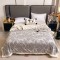 Pătură Cocolino cu blăniță 200x230 cm – moale, călduroasă și premium - Gri, model linii, PBC-076