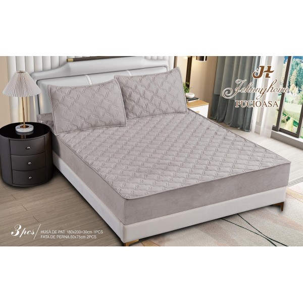 Huse/Topper pentru saltea cu elastic 180x200, Bej, HTC-047