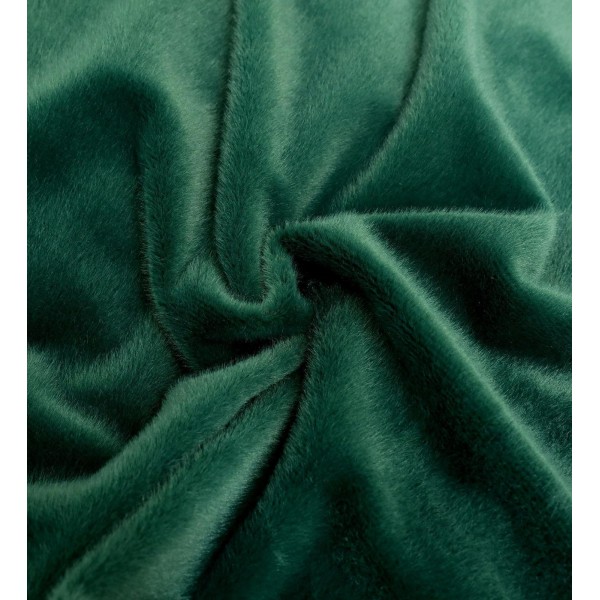Lenjerie de pat, cu Broderie, Cocolino tip Blăniță Iepure, 2 Persoane, 6 Piese, cu ELASTIC, Verde smarald, LCE-077