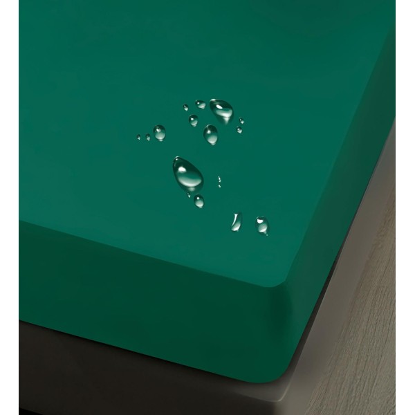 Husa pat impermeabila, 160x200cm, plus 2 fete de perna, Verde smarald, HPI-014