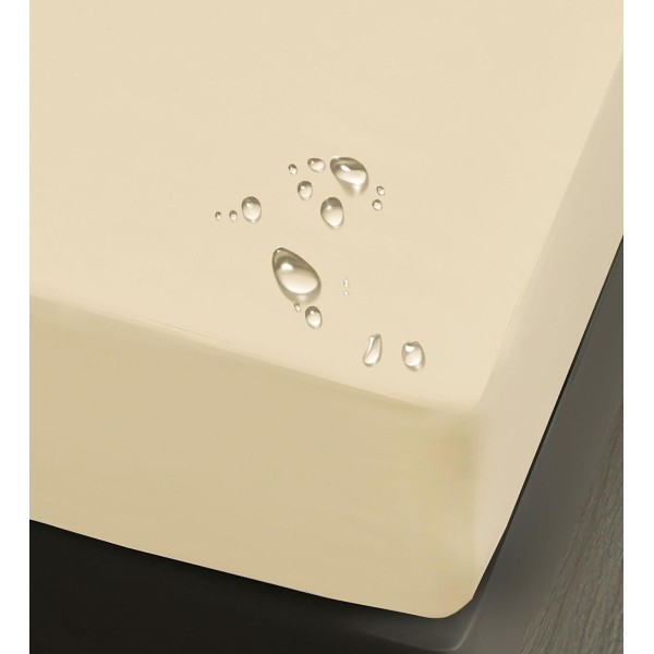 Husa pat impermeabila, 160x200cm, plus 2 fete de perna, Crem, HPI-015