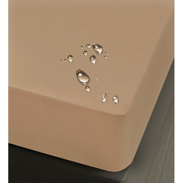 Husa pat impermeabila, 160x200cm, plus 2 fete de perna, Bej, HPI-018