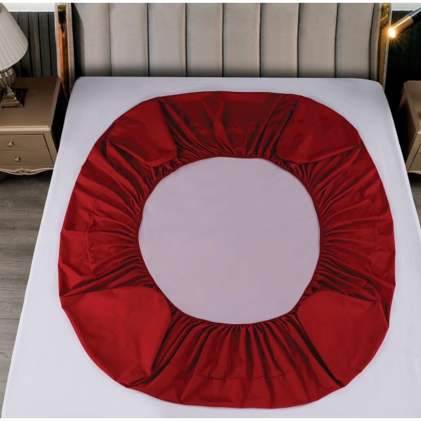 Husa pat impermeabila, 160x200cm, plus 2 fete de perna, Rosu, HPI-023