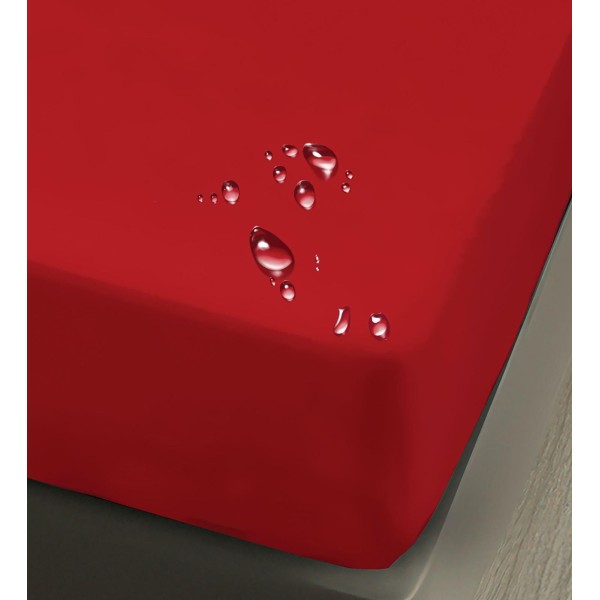 Husa pat impermeabila, 160x200cm, plus 2 fete de perna, Rosu, HPI-023