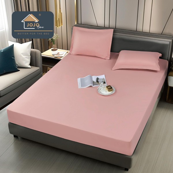 Husa pat impermeabila, 180x200cm, plus 2 fete de perna, Roz, HPI-011