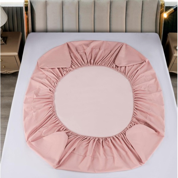 Husa pat impermeabila, 180x200cm, plus 2 fete de perna, Roz, HPI-011