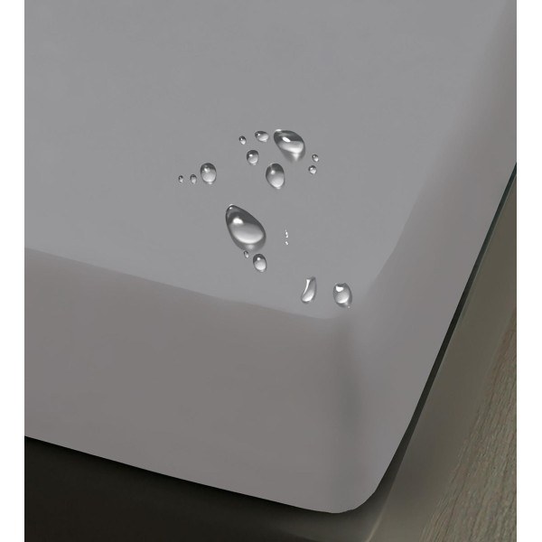 Husa pat impermeabila, 160x200cm, plus 2 fete de perna, Gri deschis, HPI-021