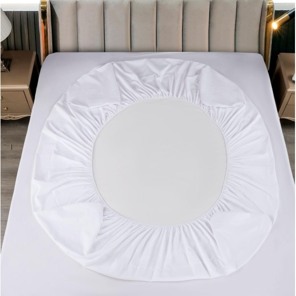 Husa pat impermeabila, 160x200cm, plus 2 fete de perna, Alb, HPI-022