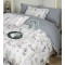 Lenjerie pat dublu, BUMBAC FINET, 6 piese, cu ELASTIC, Alb-Gri, flori, LPL-011 Lenjerie pat dublu, BUMBAC FINET, 6 piese, cu ELASTIC, Alb-Gri, flori, LPL-011