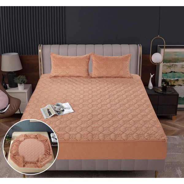 Huse/Topper pentru saltea cu elastic 180x200, Bej, HTC-050