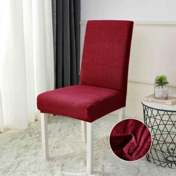 Set 6 huse universale pentru scaun, Bordo, HSJ-049