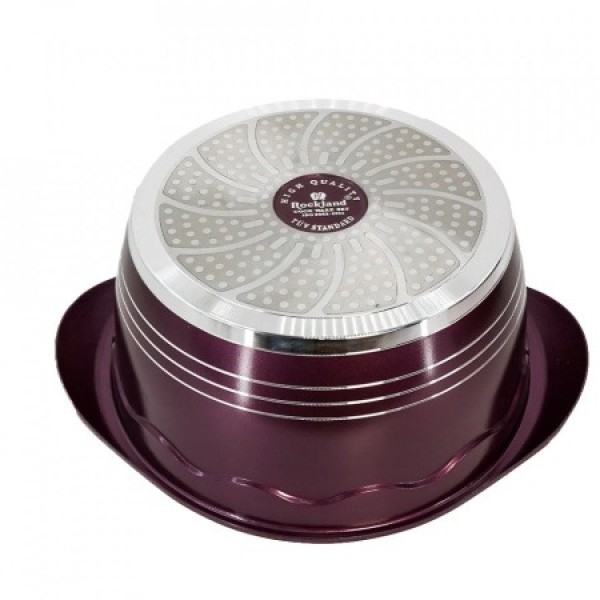 Oala din Granit cu capac 24 cm, Rockland, OGR-001