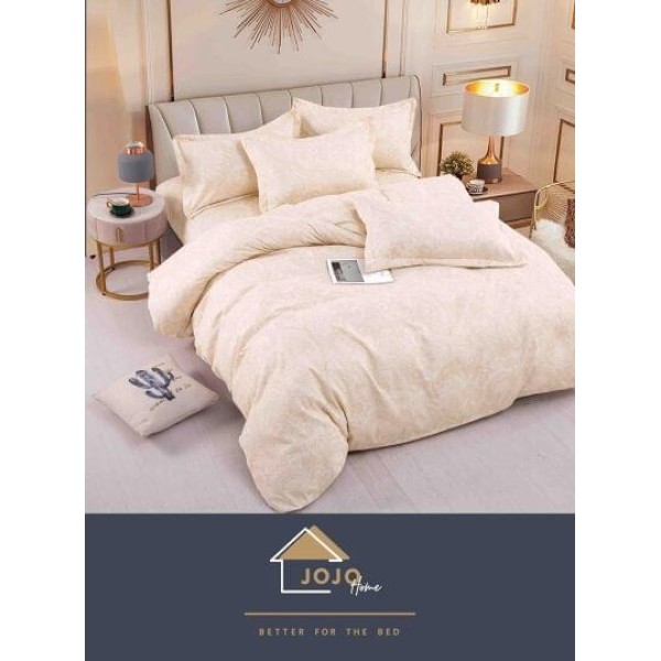 Lenjerie de Pat din Finet, 4 Piese, Pat 1 Persoana, Crem, LFS-076 Lenjerie de Pat din Finet, 4 Piese, Pat 1 Persoana, Crem, LFS-076