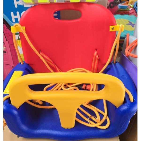 Leagăn muzical pentru copii cu spătar, centură și bară de siguranță – model colorat din plastic,  JCC-017