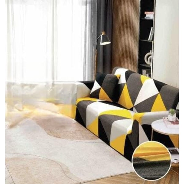 Husă elastică canapea 3 locuri – material premium, protecție și reîmprospătare rapidă, Galben, model romburi, HCM-068 Husă elastică canapea 3 locuri – material premium, protecție și reîmprospătare rapidă, Galben, model romburi, HCM-068