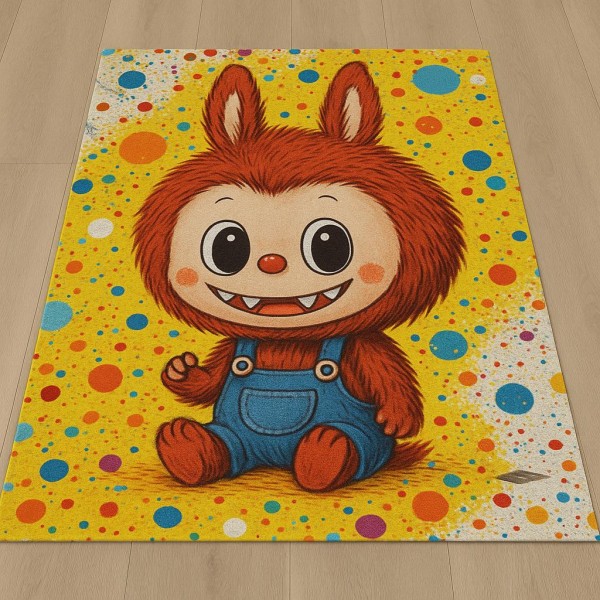 Covor Antiderapant 140x200 cm model Labubu – Design Jucăuș, Colorat și Jucăuș, TAM-025