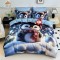 Set Lenjerie Pat Dublu Finet 6 Piese cu Cearșaf cu Elastic 5D – Model Pinguin de Iarnă, Albastru, LTC-012 Set Lenjerie Pat Dublu Finet 6 Piese cu Cearșaf cu Elastic 5D – Model Pinguin de Iarnă, Albastru, LTC-012
