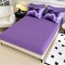 Lenjerie Pat 6 Piese 5D cu Cearșaf Elastic – Inimă Violet cu Cristale, LFL-076