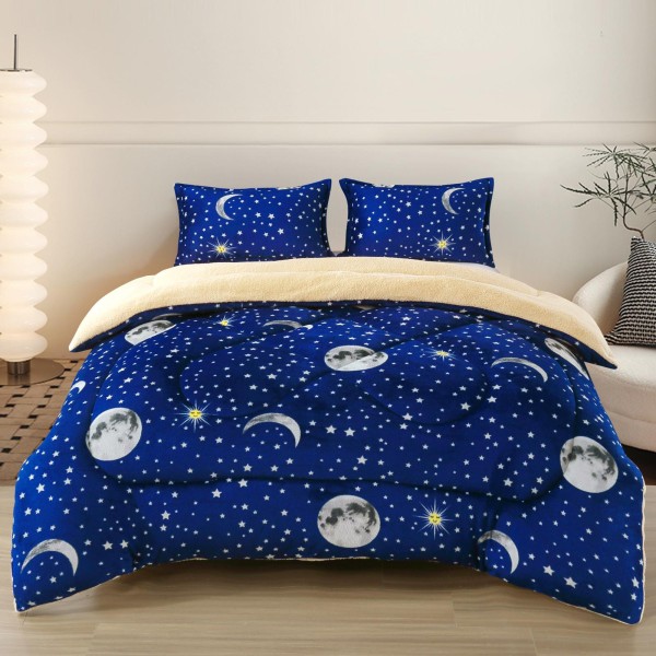 Pilota cu Blăniță 200x230 cm + 2 Fețe de Pernă – Model Cer Înstelat, PDC-134