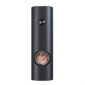 Rasnita electrica pentru sare, piper, condimente, led, 5 dimensiuni de macinare, negru, OGR-009