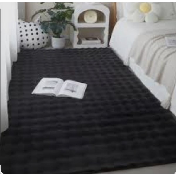 Covor Pufos 150x220 cm – Negru, Moale și Elegant pentru Living sau Dormitor, CFB-013
