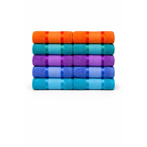 Set 10 Prosoape 50x90 cm, Bumbac 100% Pakistanez, Moi și Absorbante – Colorate, PCG-090