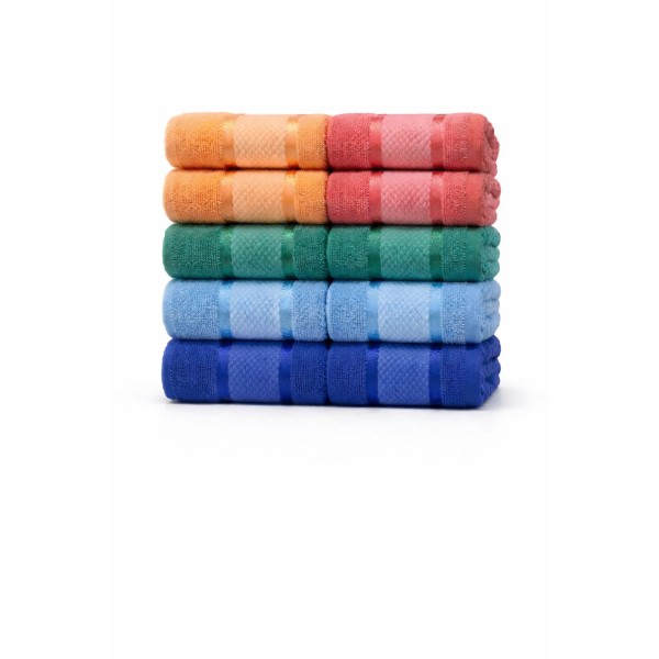 Set 10 Prosoape 50x90 cm, Bumbac 100% Pakistanez, Moi și Absorbante – Colorate, PCG-089