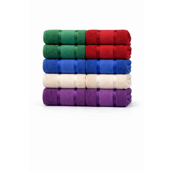 Set 10 Prosoape 50x90 cm, Bumbac 100% Pakistanez, Moi și Absorbante – Colorate, PCG-092