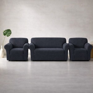 Huse Elastice Canapea 3 locuri și 2 Fotolii din Lycra – Gri Antracit, HCL-008