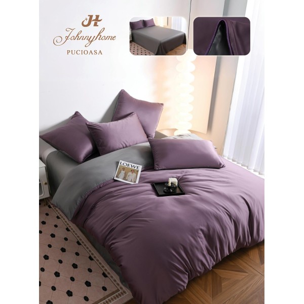Lenjerie Pat Dublu 6 Piese din Mătase Fină – Mov, LMS-018