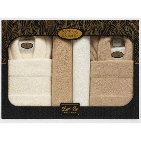 Set Cadou Baie 10 Piese pentru Cuplu – Halate de Baie și Prosoape Elegante, HBC-010
