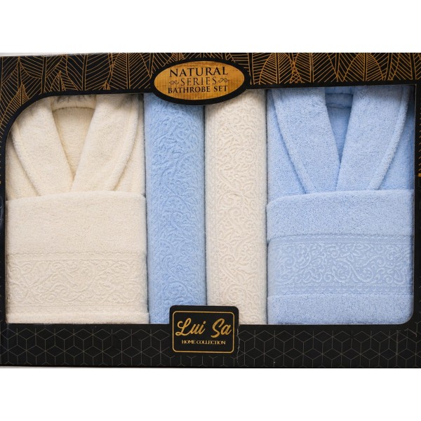 Set Cadou Baie 10 Piese pentru Cuplu – Halate de Baie și Prosoape Elegante, HBC-012