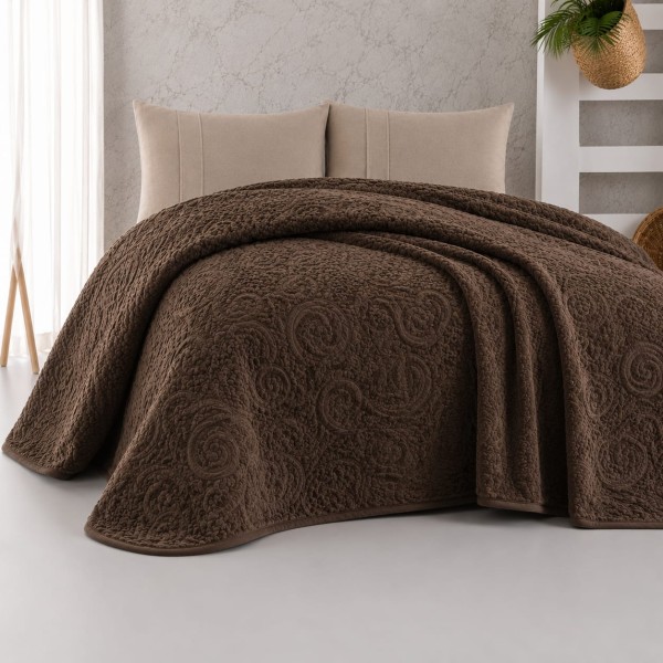 Pătură Dublă Battaniye Maro Închis, 200x240 cm, Pufoasă și Elegantă, Model Embosat Premium, PST-009 Pătură Dublă Battaniye Maro Închis, 200x240 cm, Pufoasă și Elegantă, Model Embosat Premium, PST-009