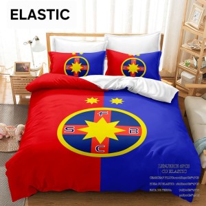 Lenjerie de Pat Dublu 6 Piese Finet cu Elastic – Model FCSB, Cearșaf cu Elastic, FCS-006
