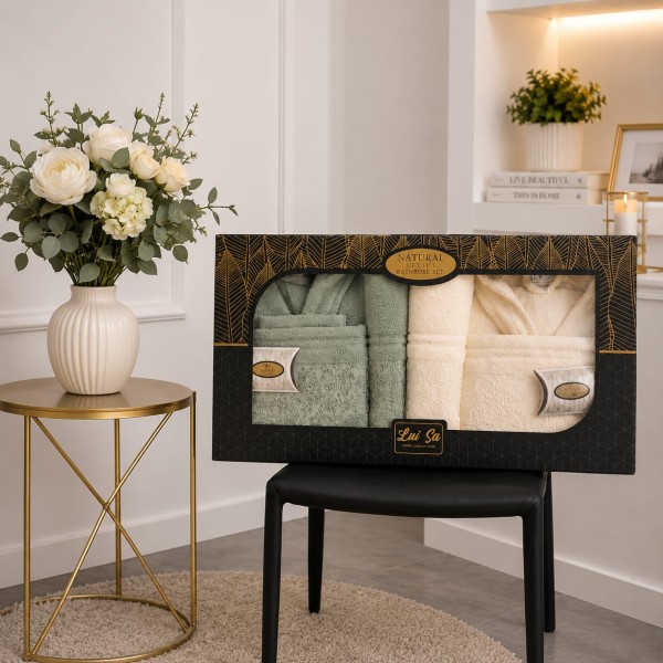 Set Cadou Baie 10 Piese pentru Cuplu – Halate de Baie și Prosoape Elegante, HBC-030 Set Cadou Baie 10 Piese pentru Cuplu – Halate de Baie și Prosoape Elegante, HBC-030