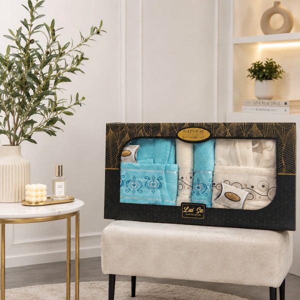 Set Cadou Baie 10 Piese pentru Cuplu – Halate de Baie și Prosoape Elegante, HBC-032 Set Cadou Baie 10 Piese pentru Cuplu – Halate de Baie și Prosoape Elegante, HBC-032