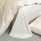 Lenjerie de Pat Premium Satin Deluxe cu Broderie Elegantă, Bumbac 100%, 4 Piese – Crem, LBB-024
