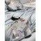 Lenjerie de Pat Premium Satin Deluxe cu Broderie Elegantă, Bumbac 100%, 4 Piese, Bleu Floral Baroc, LBB-027 Lenjerie de Pat Premium Satin Deluxe cu Broderie Elegantă, Bumbac 100%, 4 Piese, Bleu Floral Baroc, LBB-027