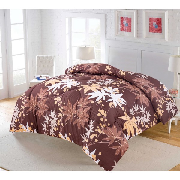 Pilota Matlasata 200x230 cm, Maro-Multicolor, frunze, PPL-010