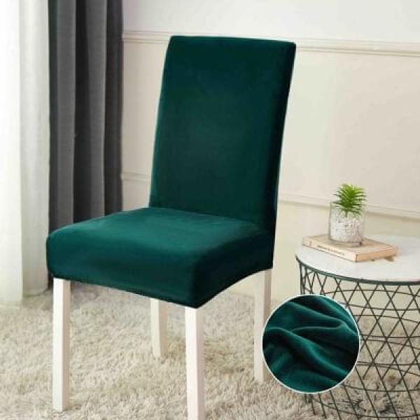 Set 6 huse universale pentru scaun din CATIFEA, Verde, HSC-026